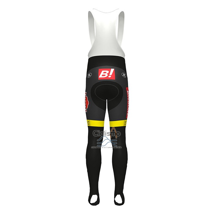 Lotto-kern Haus Ropa Ciclismo Culotte Largo 2022 Hombre Mangas Largas Negro AMarillo